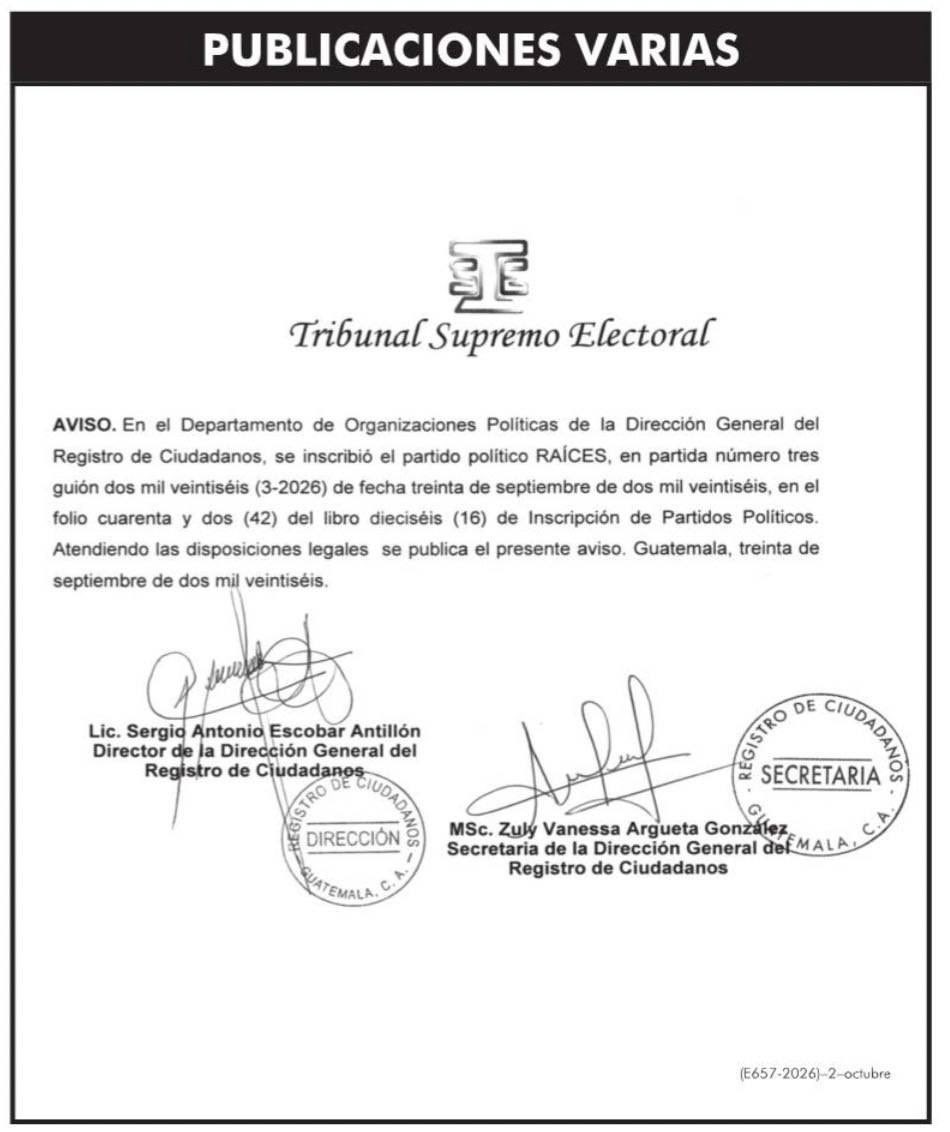 AVillagran502's tweet photo. Quisieron destruirnos, apostaron a que no llegaríamos. Nosotros no nos rendimos, nos organizamos. 🌱✨

Y hoy lo logramos, @raicesguate es oficialmente partido político. 🇬🇹 https://t.co/sKqyxXmDIJ