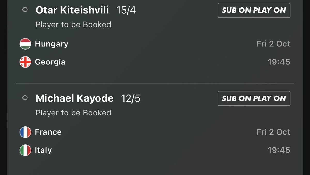 TheCardScouter's tweet photo. UNL Cards 🇫🇷 🇮🇹 🇸🇪 🇬🇪 📒

Really fancy Kiteishvili &amp; Karlstrom tonight, unreal odds on singles for them. Prefer the Georgian, hence he’s in two doubles. 

Rabiot is France’s main culprit in that XI. Kayode up against the French left side is tough. https://t.co/4WrPkSxl47