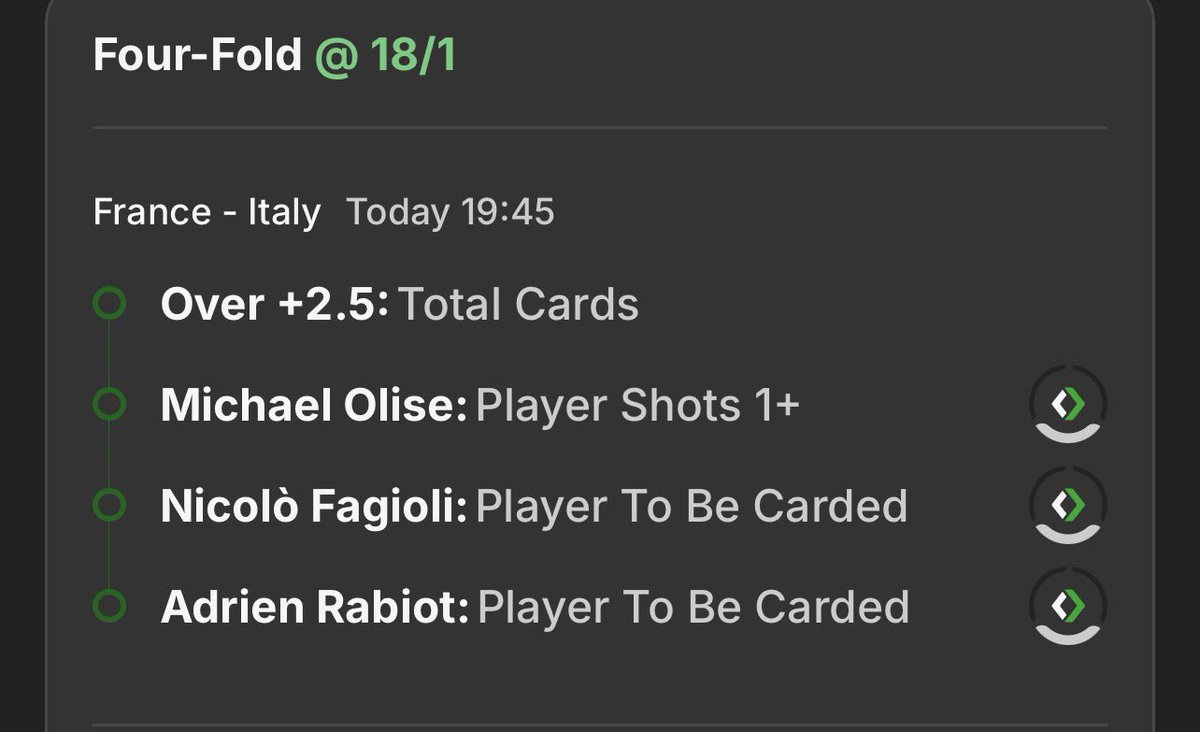 TheCardScouter's tweet photo. UNL Cards 🇫🇷 🇮🇹 🇸🇪 🇬🇪 📒

Really fancy Kiteishvili &amp; Karlstrom tonight, unreal odds on singles for them. Prefer the Georgian, hence he’s in two doubles. 

Rabiot is France’s main culprit in that XI. Kayode up against the French left side is tough. https://t.co/4WrPkSxl47