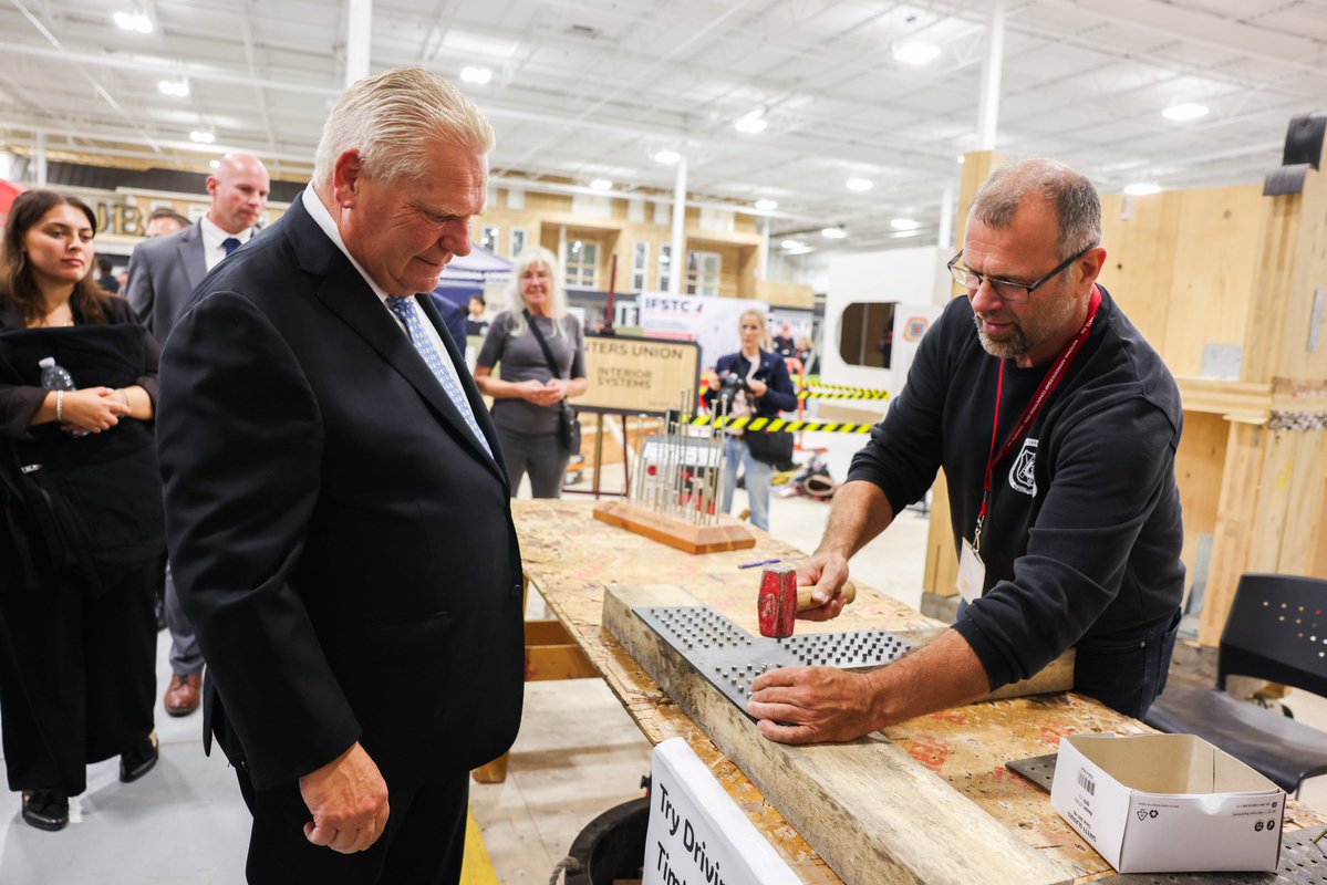 fordnation's tweet photo. I appreciated the chance to stop by and see the incredible talent on display at the Carpenter’s National Apprenticeship Competition today, clearly showing why Ontario’s skilled tradespeople are the best in the world. https://t.co/KJTm48YsDd