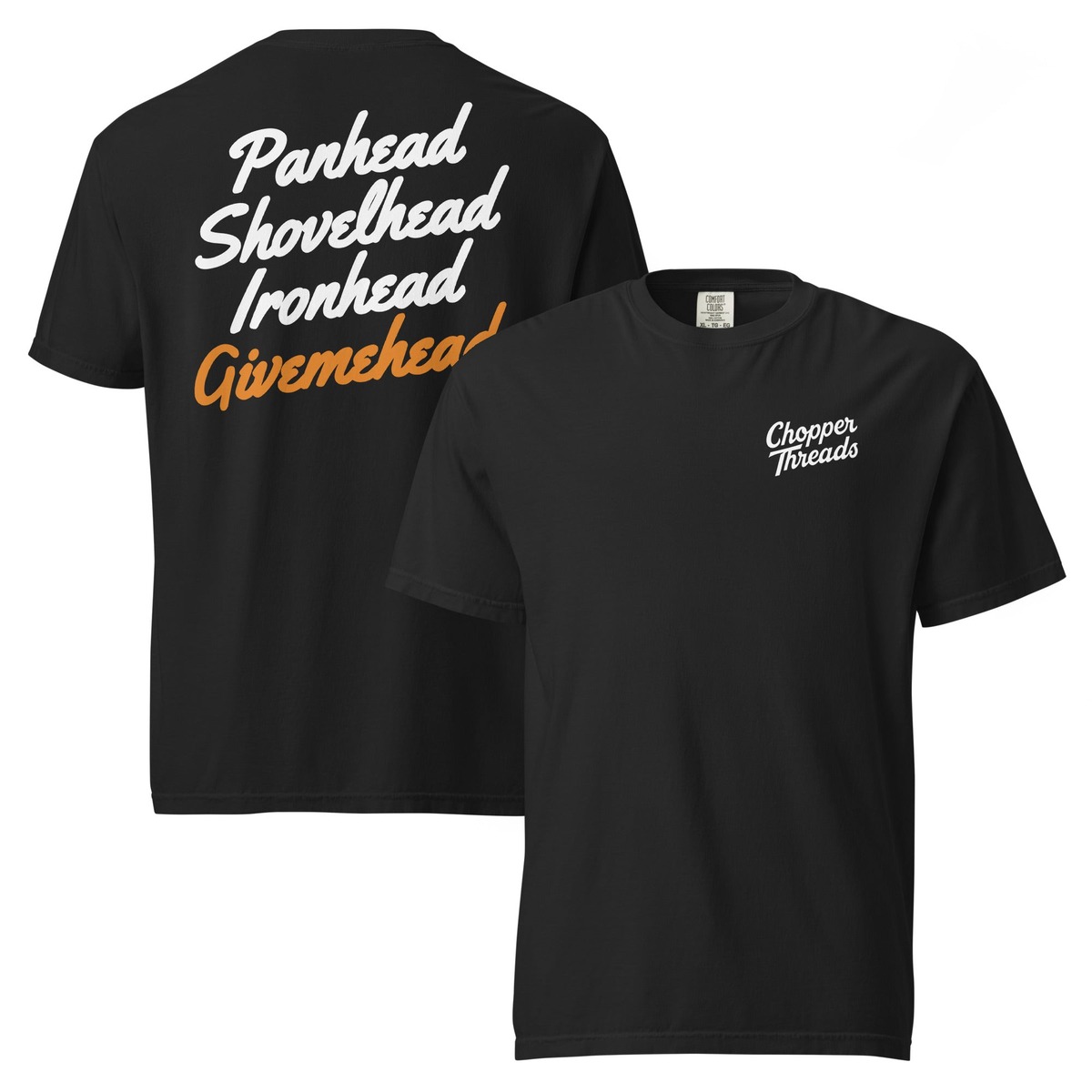 Chopper_Threads's tweet photo. Two new Givemehead tees. Same four heads, only three of them engines. Black, $32 (2XL $34, 3XL $36).
Beat a level in Night Run for a discount on everything.
CT-OG Script: https://t.co/y0YCEbXRGf
Stack Stripe: https://t.co/JqW2sskfKr
#ChopperThreads https://t.co/f93U61ORIv