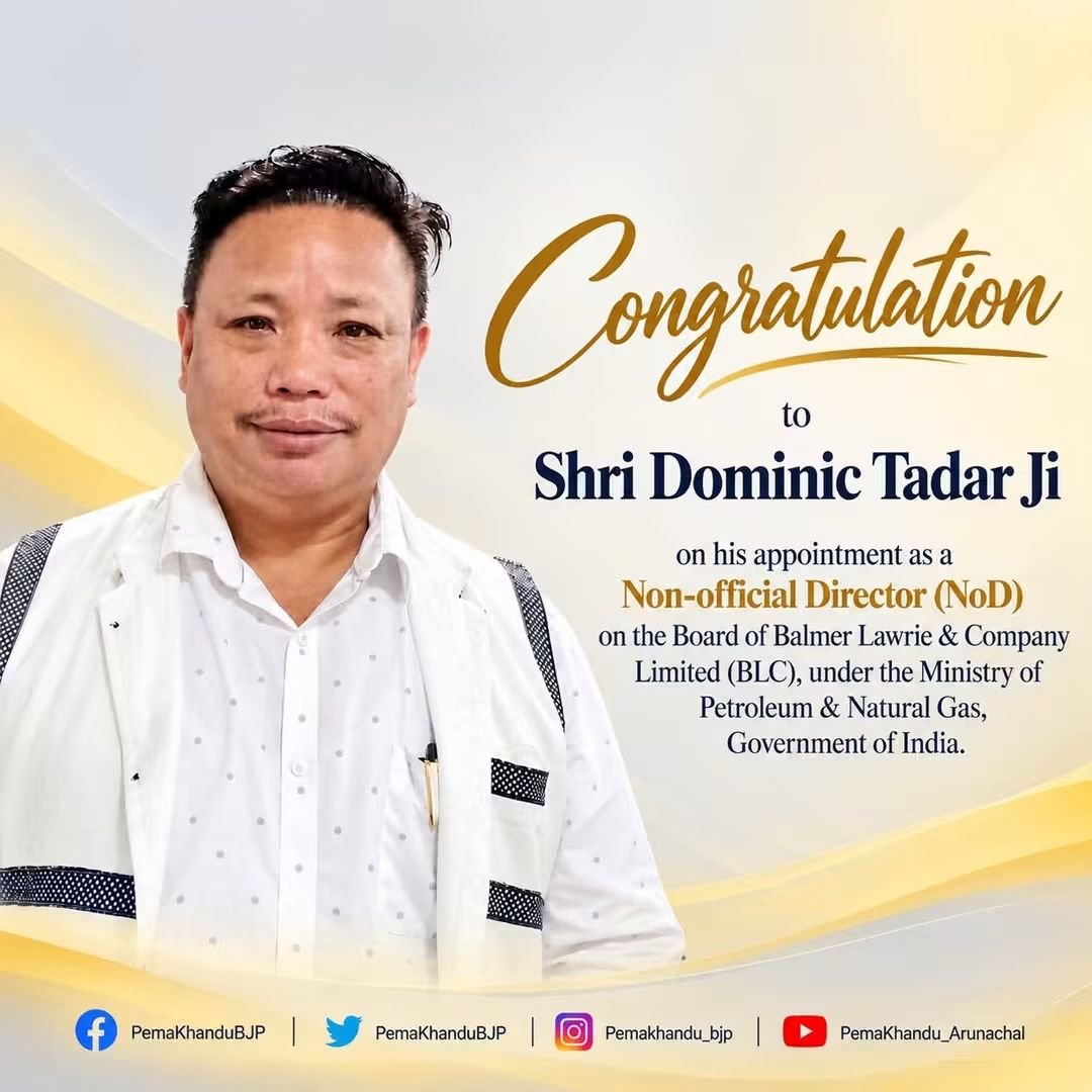 bjpmma12345's tweet photo. Conaratulations to Shri Dominic Tadar Ji on his appointment as a Non-official Director (NoD) on the Board of Balmer Lawrie &amp; Company Limited (BLC), under the Ministry of Petroleum &amp; Natural Gas, Government of India.
@tadardominic https://t.co/o1ieCx2yIy