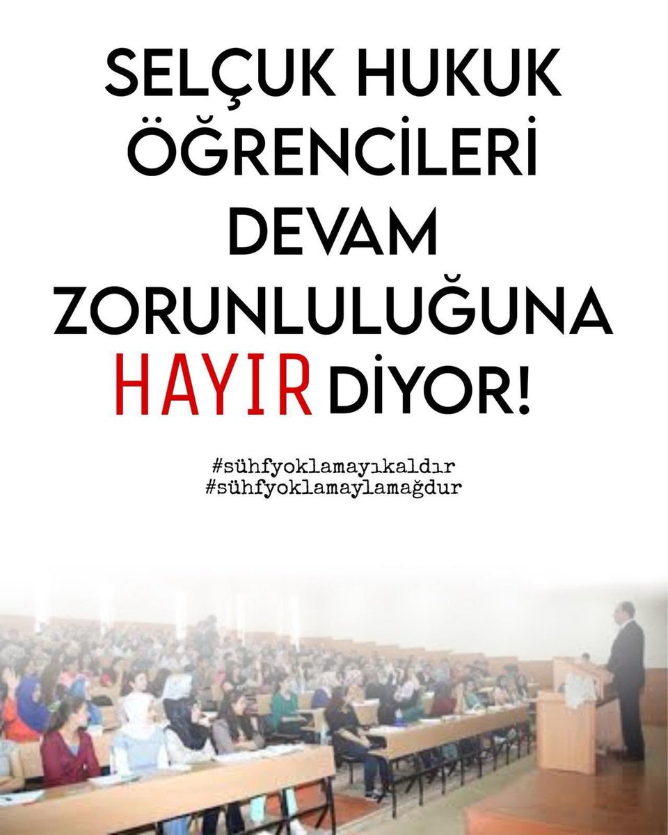 morganglaw's tweet photo. BİZ DE HERKES GİBİ MEZUN OLMAK İSTİYORUZ.
Selçuk Hukuk 40 yıldır süren teamülün gereğini istiyor!
#suhfyoklamayikaldir #suhfyoklamahayir @bakbulutberrin @latifselvi42 @ProfDrHYilmaz @erolozvar https://t.co/lh4wTnq8ON
