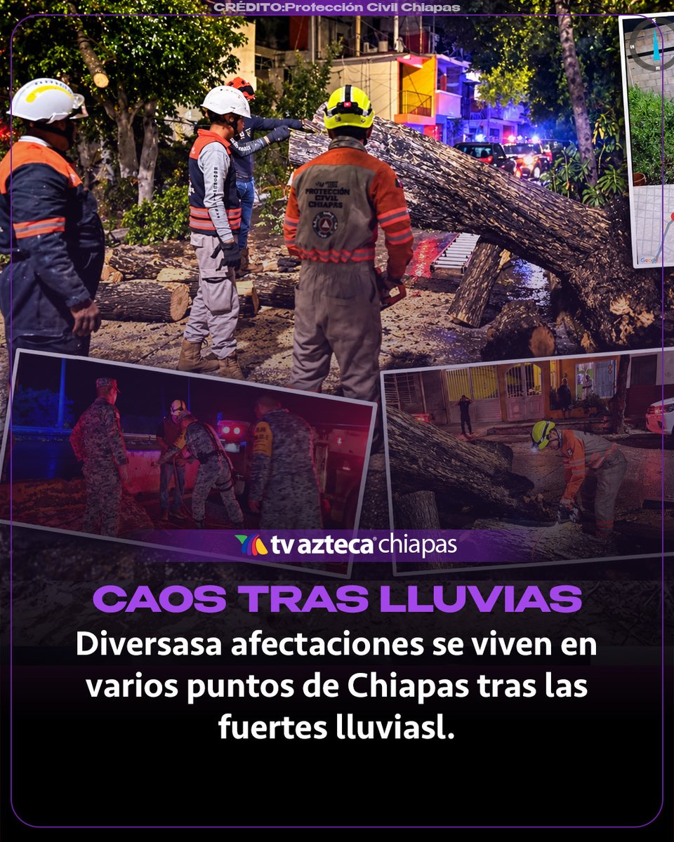 TVAztecaChiapas's tweet photo. FUERTES LLUVIAS GOLPEAN CHIAPAS: varios municipios reportan daños en carreteras, zonas agrícolas y viviendas.

Conoce las afectaciones 👇 ⚠️🌊
https://t.co/taqqHfhI4J

#Chiapas #Afectaciones #LluviasIntensas #ÚltimaHora https://t.co/S67hsrTaY8