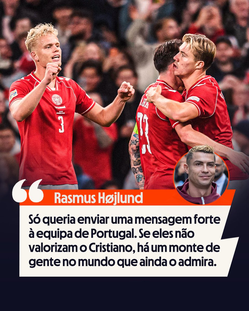 Betano_PT's tweet photo. Hojlund sai em defesa do seu ídolo 😤 https://t.co/cB1vYnlzl2