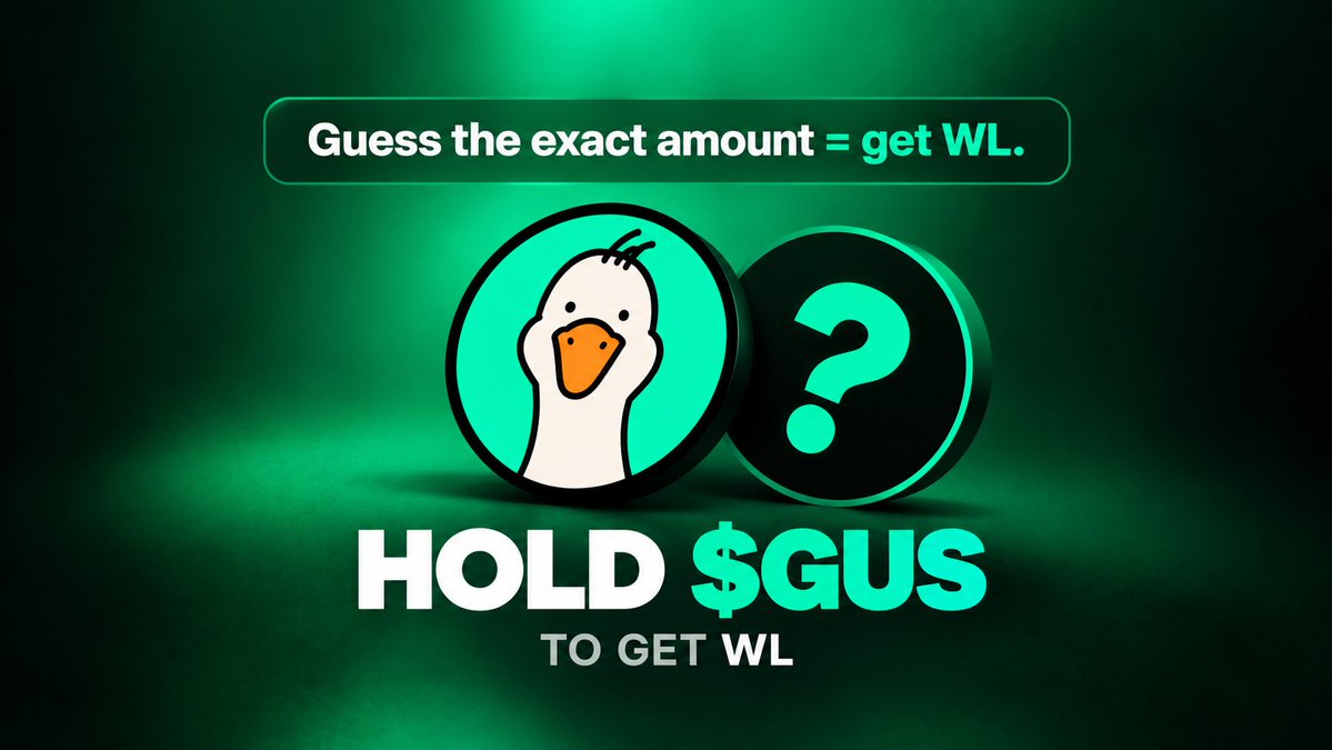 GUSTAV_MEME's tweet photo. Rumor has it you’ll need to hold $GUS to get WL for the NFT mint... 👀

But how much?
Drop your guess in the comments.
Guess the exact amount = get WL.

Supply will be VERY limited.
GA-GA 🪿 https://t.co/KrzMd4jfzj