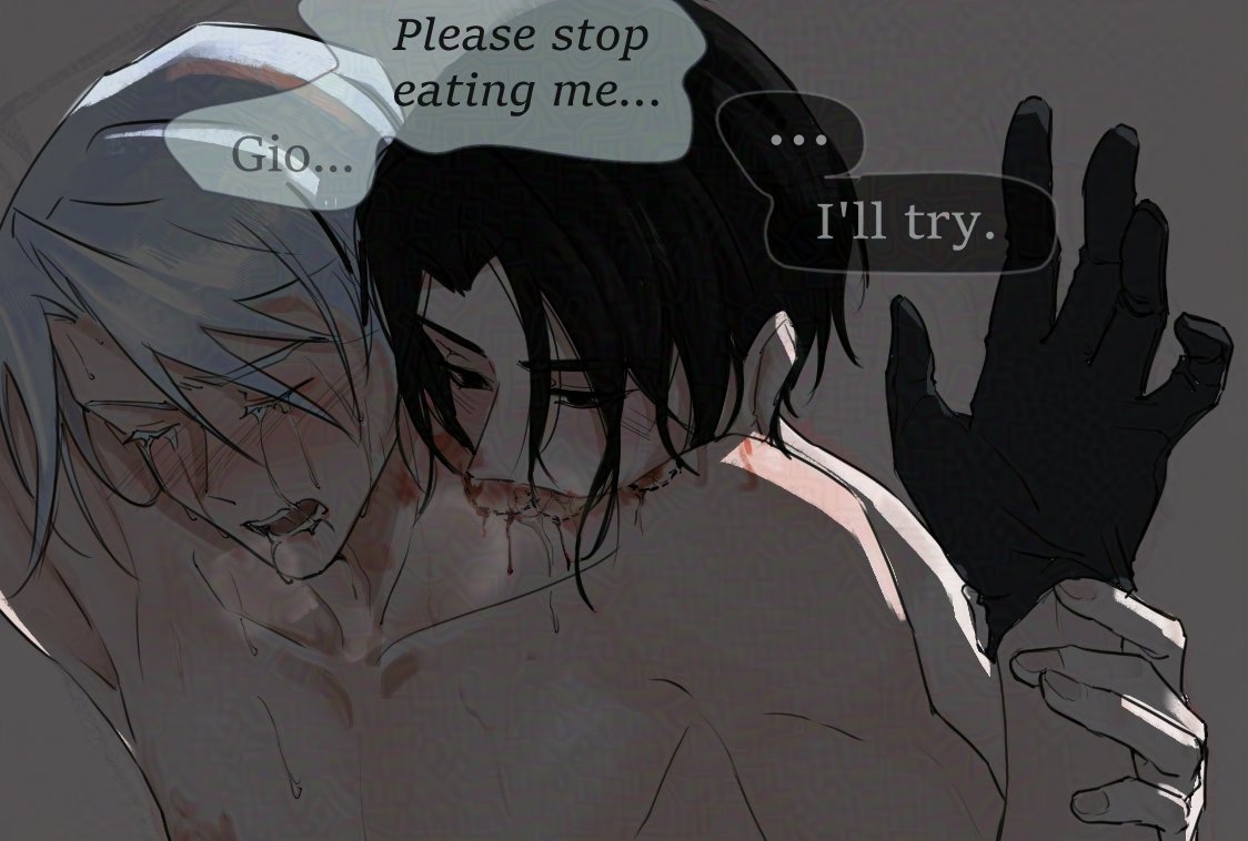 NightRegalis's tweet photo. Gio being all bitey and SeongWoon getting more suspicious of his obsessions of feeding people.

#던그화 https://t.co/w0zRF5qafB