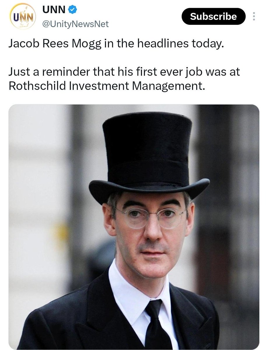 JuanGutiCA714's tweet photo. Jacob Rees-Mogg’s first job in 1991 was as an analyst at J. Rothschild Investment Management in London. 

His father, William Rees-Mogg, was on the board of the company since 1987 as was a long time friend of the firms founder, Lord Rothschild. https://t.co/Y6MYkemug2