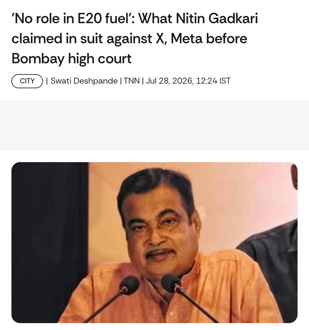 dhraj191500731's tweet photo. @IndianTechGuide Why did your @nitin_gadkari accept @E20Party @tehseenp challenge then. You think ppl are fools. Btw where is the portal to raise complaints. And why did you mentioned you are not involved in #e20 or #ethenol blending in court https://t.co/ueNuR5A2Kw