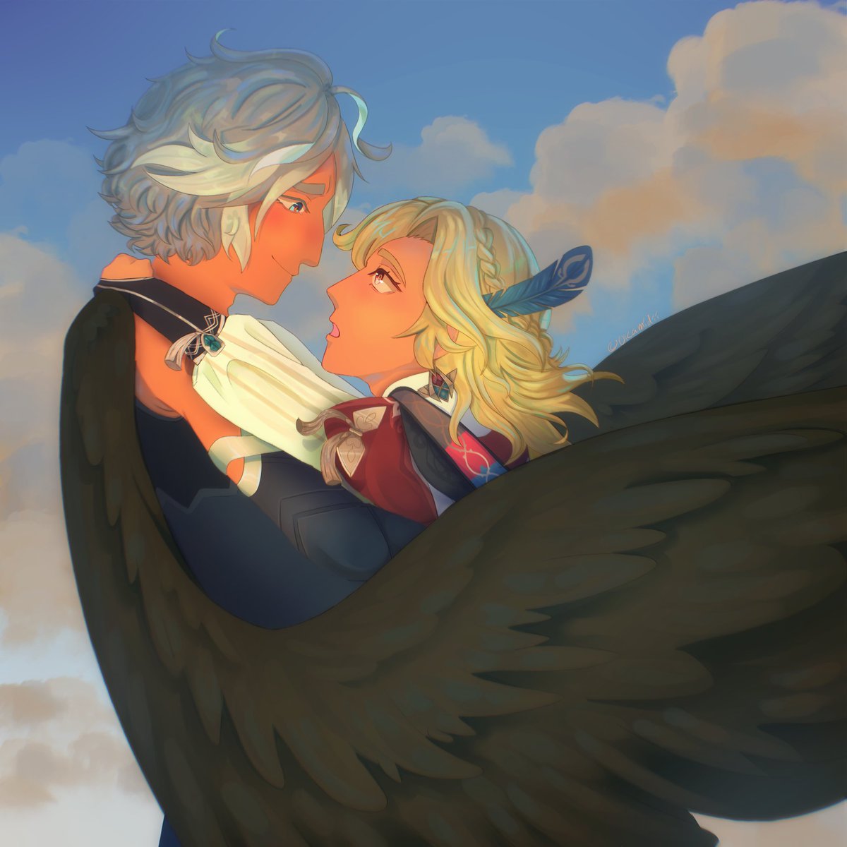 Okamidii's tweet photo. I love Riel’s crowtham fit everyone should go read it (linked in reply. It is nsfw) it’s so sweet and silly I just had to draw it
#haikaveh https://t.co/JYS6LRdYkT