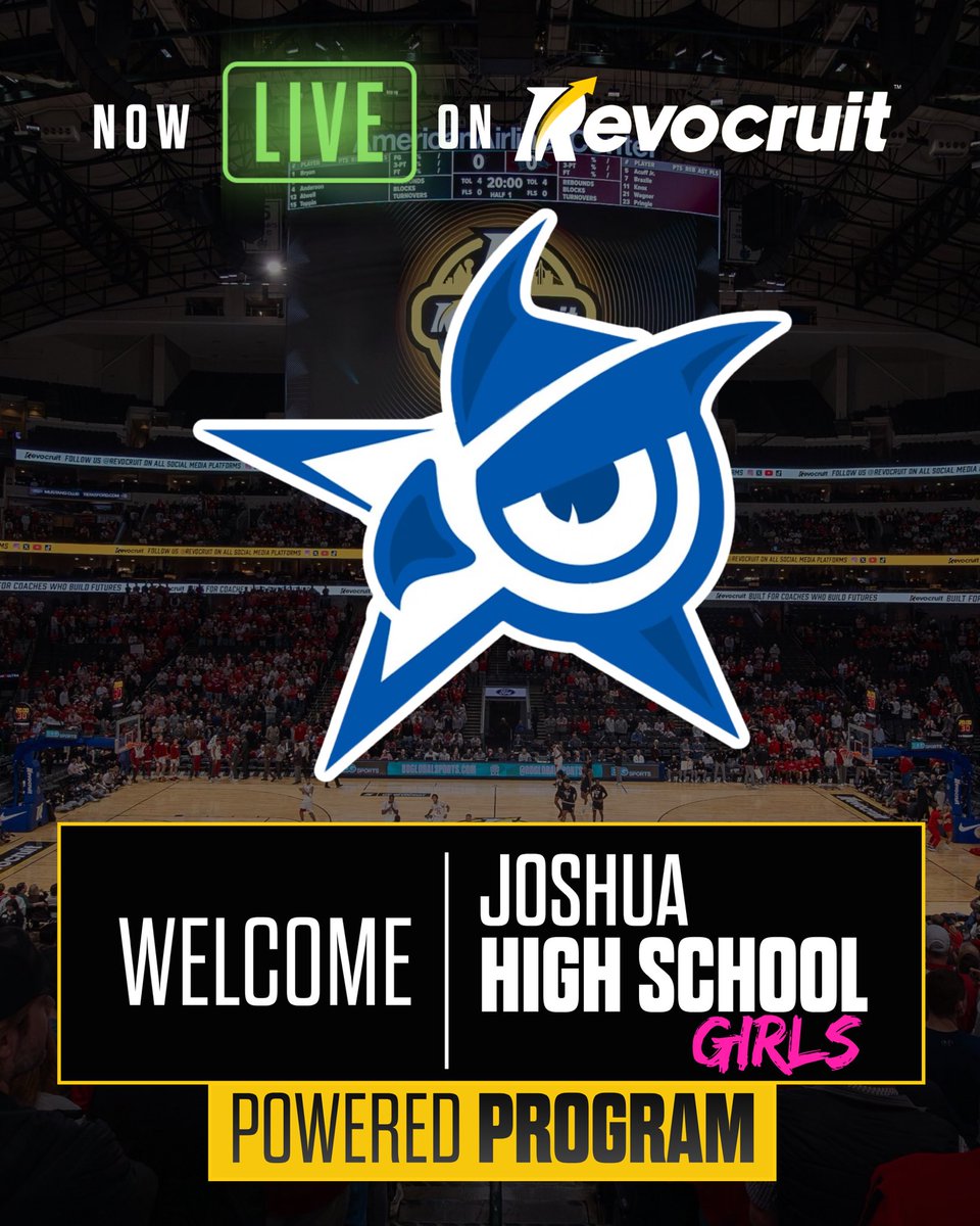 Revocruit's tweet photo. Revocruit Announces Partnership with Joshua Girls Basketball as Official Powered Program

Revocruit is proud to announce its partnership with Joshua Girls Basketball, welcoming the Owls as an official Revocruit Powered Program.

“The last two years the Joshua Girls basketball team has put themselves on the map. We are known as a disciplined, hard-working team that puts WE above ME. Our kids love each other and love the game; winning is the most important outcome, not individual stats. With winning comes visibility and Revocruit will help our girls get the attention that they deserve, creating more opportunities to play at the next level,” said Head Coach Rick Dickson.

Located in Joshua, Texas, Joshua Girls Basketball competes in District 8-5A and has made major strides over the past two seasons. The Owls have earned three playoff wins in the last two years after going 17 years without a playoff victory. Last season, Joshua finished 35-5 and advanced to the 5A Region I Semifinals. With all five starters and key reserves returning, the program brings back an experienced core heading into the upcoming season.

Through this partnership, Joshua Girls Basketball will gain access to Revocruit’s media and technology ecosystem, helping increase visibility for its student-athletes while providing college coaches with streamlined access to program and player information.

Revocruit’s Powered Program elevates basketball programs to a whole new level, making it effortless for college coaches to find, track, and stay connected with talent through one integrated platform.