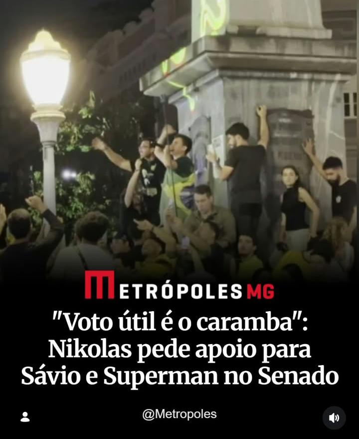 joao8_32_JB's tweet photo. Flávio Bolsonaro apóia o Carlos Viana 555 para Senador em MG🔺️!

E o que nikolas faz? Tenta sabotar o candidato do Flávio Bolsonaro assim como tentou fazer em SC!

Política exige respeito às decisões da liderança, não molecagem! https://t.co/OWwg0kK5HM