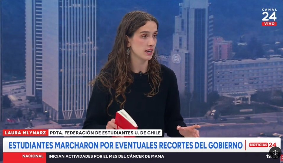 GAMBA_CL's tweet photo. Cuica comunista de la Confech reconoció que INVENTARON las razones para protestar contra Kast https://t.co/C8FaHv8wmp https://t.co/v0NX7boLnv
