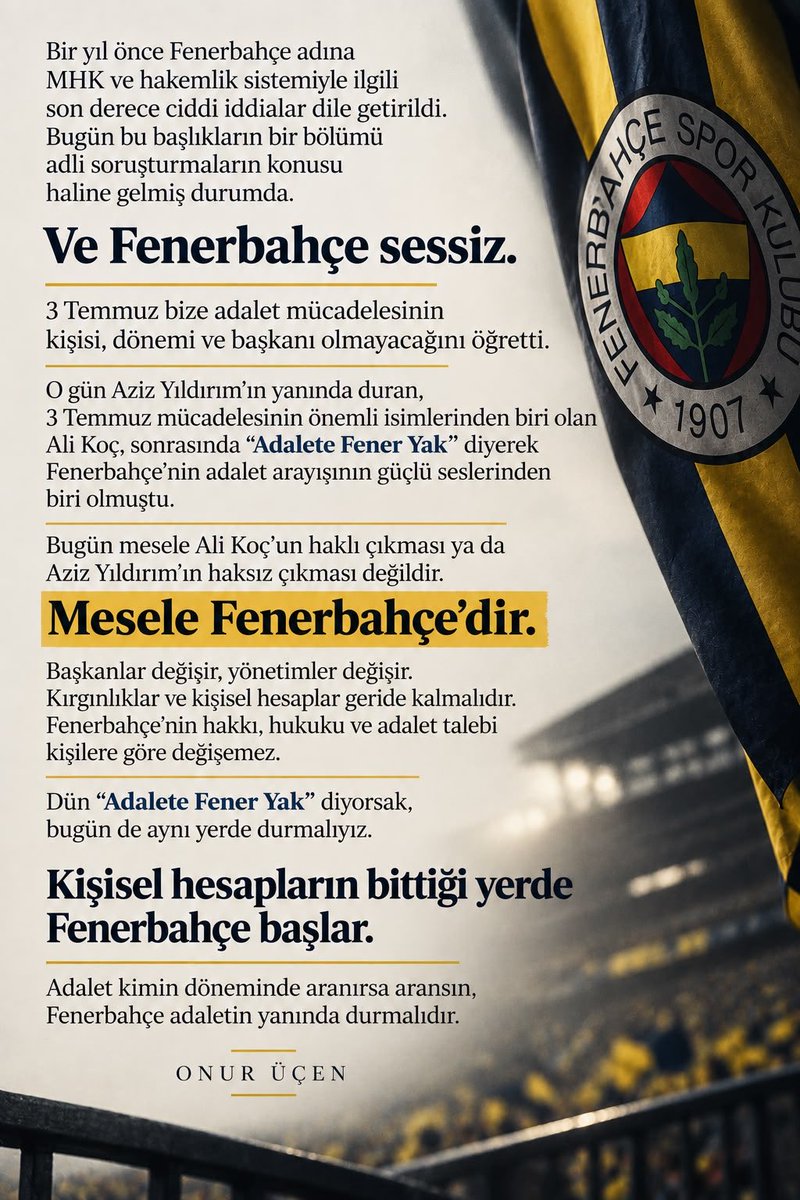 onurucen's tweet photo. Mesele Fenerbahçe’dir https://t.co/WXmeZhWBlZ
