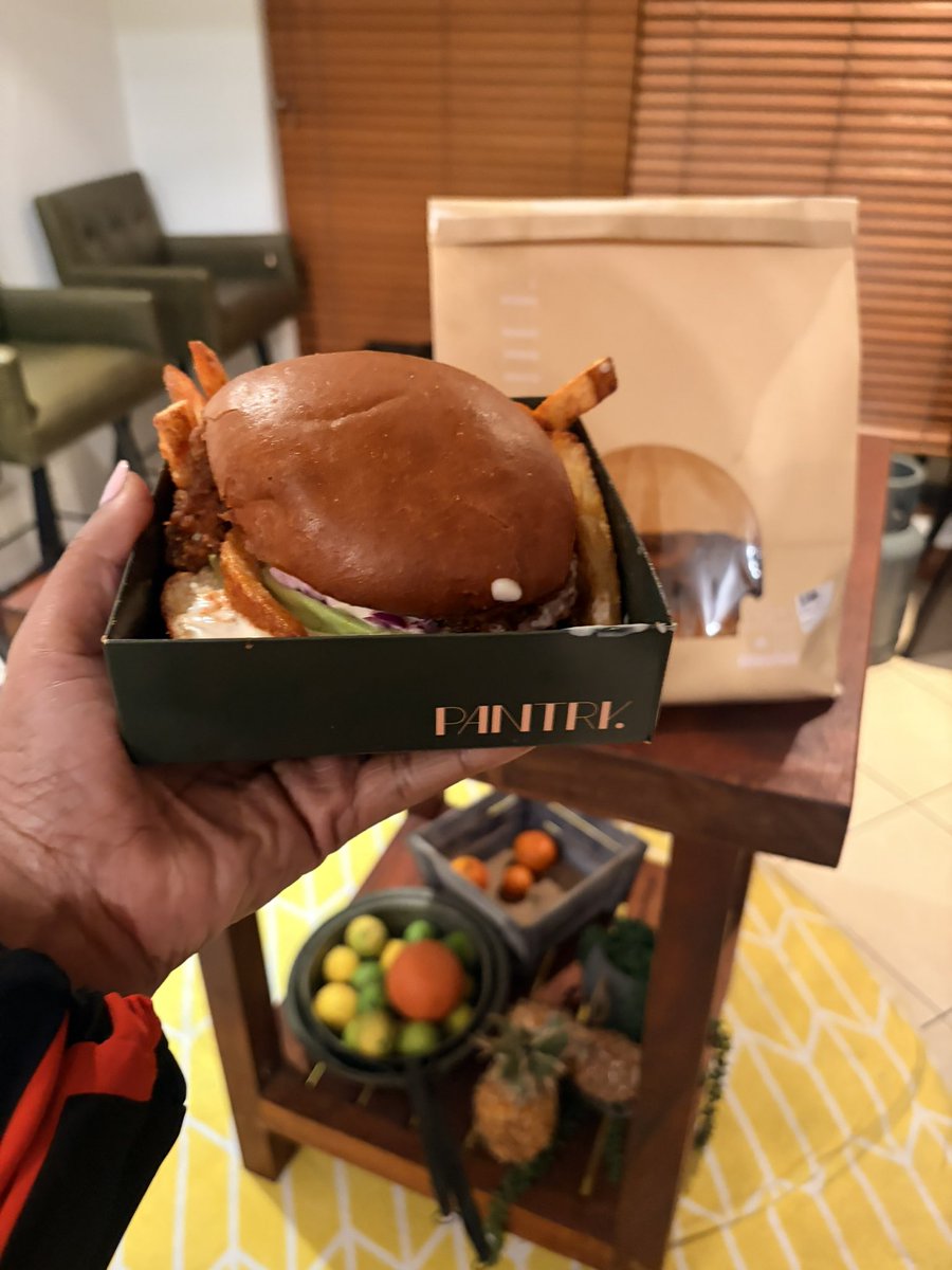 Anele's tweet photo. What a burger 
What a pizza 
What a gherkin 
What an ice-cream 
PANTRY X FOURWAYS https://t.co/Tt9Yr5M1fz