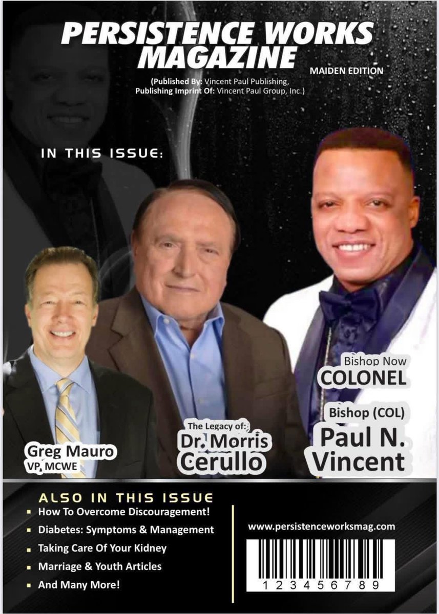 BishopColPaul's tweet photo. READ: PERSISTENCE WORKS MAGAZINE:  
https://t.co/S2Fuyx07Vw

What an Honor To Do Cover Story Of Your Legacy In Life & Ministry In This Maiden Edition Of Our Persistence Works Magazine! Today We Celebrate Your Birthday in Heaven! Happy Birthday Papa Morris Cerullo! Keep Resting In Glory! 

Friends, Read The MAIDEN EDITION Of Our PERSISTENCE WORKS MAGAZINE! Click On The Link To Read The Electronic Edition! Be Blessed Abundantly! Also Visit Our Website:

https://t.co/7L8UHwNbMJ
