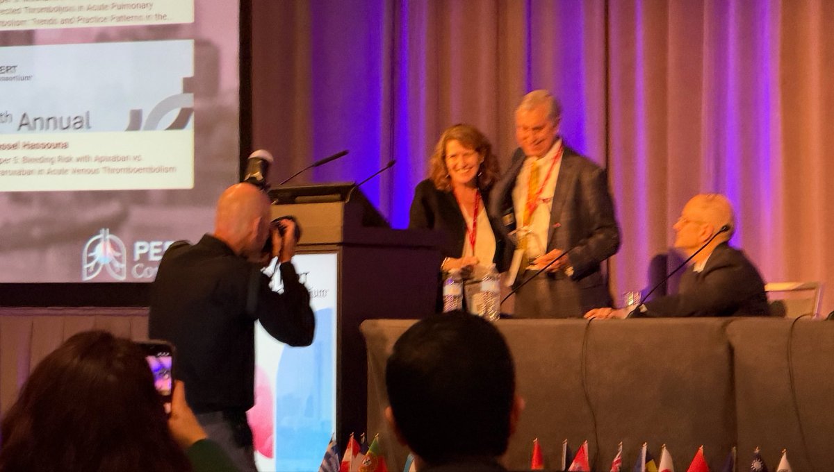 jameshorowitzmd's tweet photo. Dr Charles Ross announcing the @PERTConsortium Handbook of Pulmonary Embolism arriving in hardcover in January 2027!  An amazing accomplishment led by a visionary in the field! #PERT2026 https://t.co/462VFXtpdz