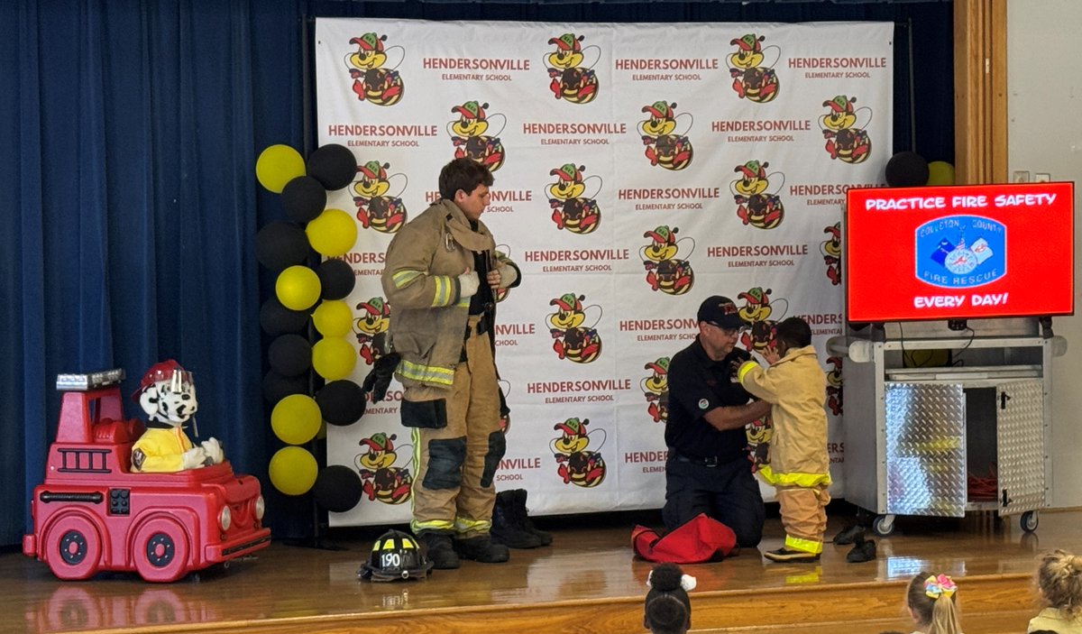 ColletonFire's tweet photo. Fire Prevention Month is underway! During the month of October, Colleton County Fire-Rescue will see every Kindergarten, 1st, 2nd and 3rd grade student in Colleton County.  With the assistance of “Patches” the Fire Dog, Fire-Rescue teaches basic fire safety rules like Don’t Hide, https://t.co/RfHNQQ6BPM