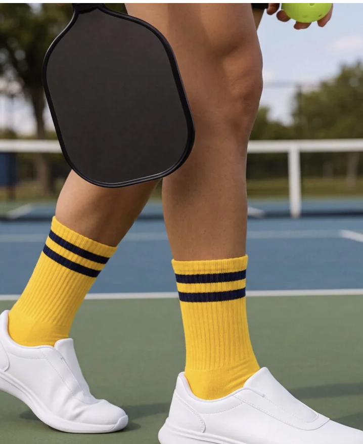 Dozorisocks's tweet photo. Most socks optimise for one thing. 

Make it at the lowest cost and ship it in bulk packs that everyone buys. 

For the first time, we are trying to get both comfort, colours and style move in one place. 

Take for instance our Varsity collection, the perfect companion for gym, run, walk or a game of Pickleball. 

We made it available not in simple old boring white and black but 4 more exciting colours. 

Check them out here: https://t.co/EDim83xd2j