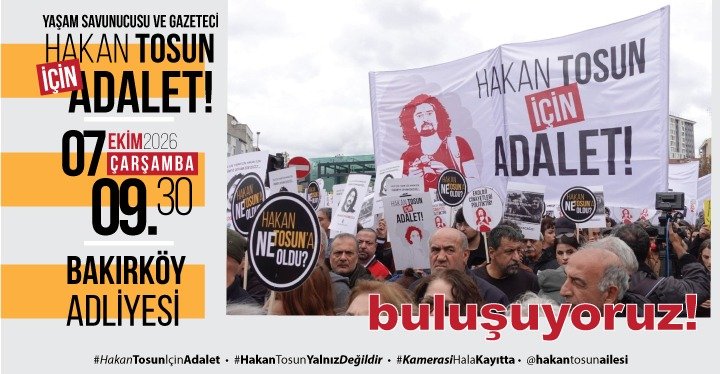 HakanTosunn's tweet photo. 7 Ekim 2026, saat 09.30’da Bakırköy Adliyesi’ndeyiz.

Gerçeğin tüm yönleriyle ortaya çıkması, adaletin yerini bulması için…

Sen de gel.
Yan yana duralım, dayanışmayı büyütelim.

📍 Bakırköy Adliyesi
📅 7 Ekim 2026
⏰ 09.30

Hakan Tosun için adalet.
Dayanışma yaşatır. https://t.co/Dn2EEZn7HU