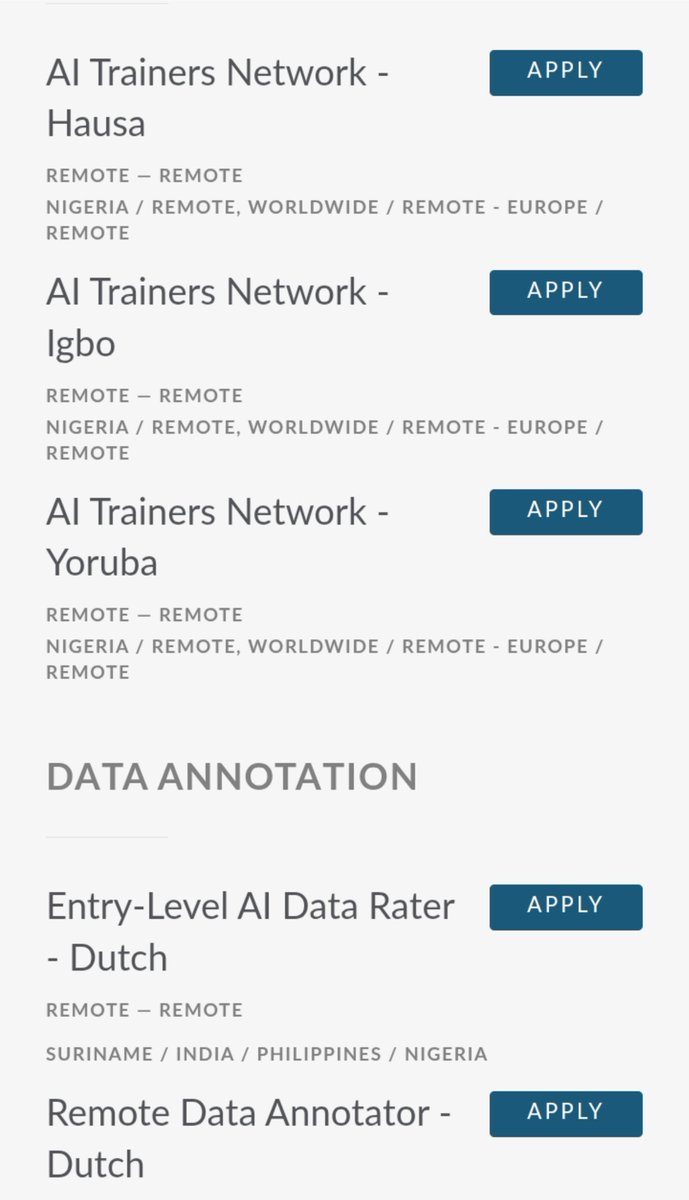 SirAlexanderrr's tweet photo. 3 months to Christmas and you are not making money yet?

Do you speak Igbo, Yoruba or Hausa?
This is a money making platform for you if you speak either or all these languages.

No requirements needed, just your CV/Portfolio and your phone number. https://t.co/jf2s2vAD9M