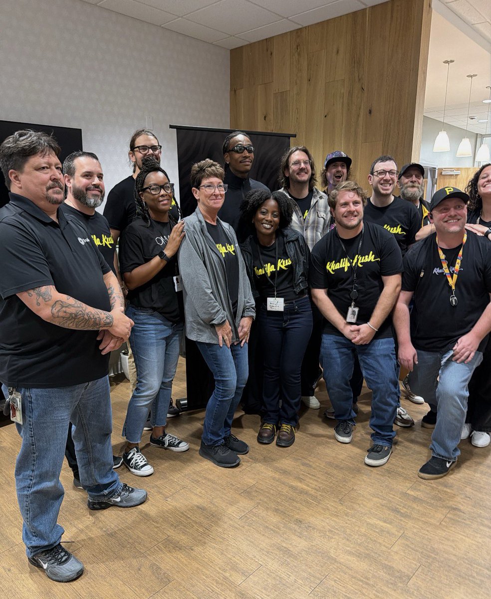 Trulieve's tweet photo. The @khalifakush family came through today @TrulievePA!🔥🌿 Much love to @wizkhalifa for spending time with our team and patients. 

Days like this are what it's all about. 🫡 https://t.co/5mVpn7DM1o