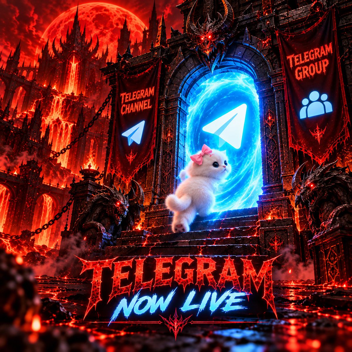 Hell_Kitty_off's tweet photo. I promised you it was coming… 😈

And here we are.

HellKitty is officially on Telegram.

The community is now open. Come join us, bring your friends, and get ready for what’s coming next.

🔗 Join the Telegram:https://t.co/r30snaHM3o

This is only the beginning.

Welcome to HellKitty. 🐈‍⬛🔥 

The community keeps growing. More is coming very soon… stay tuned. 👀🔥