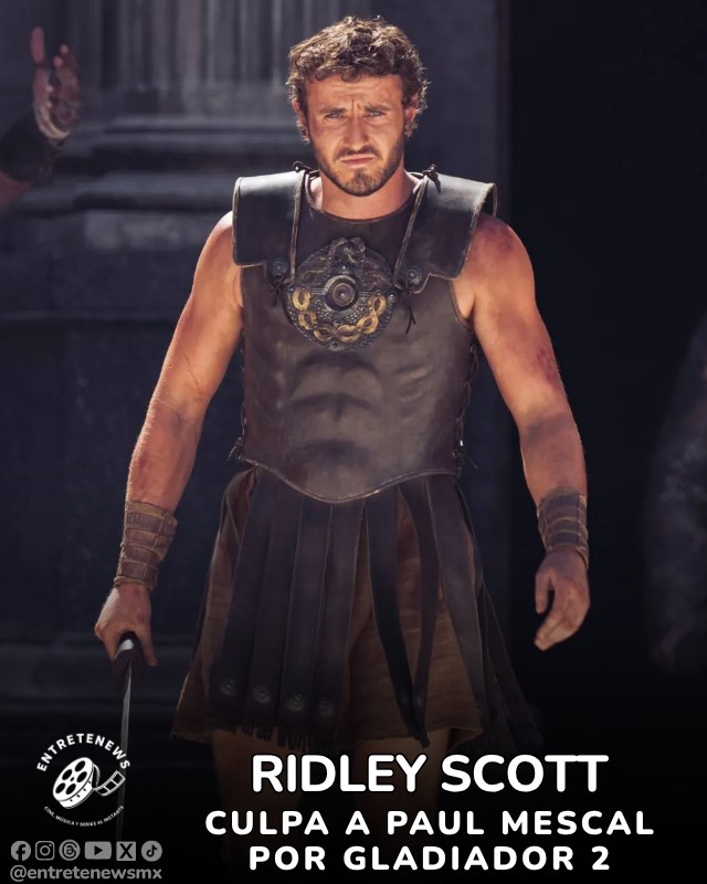 SerkanNasin's tweet photo. Photo by EntreteNews on September 01, 2026. Ridley Scott blames Paul Mescal for Gladiator 2. https://t.co/jwqJio4dMC