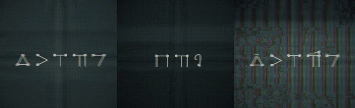 dbd_kamigame's tweet photo. 【ニーアコラボ来る!?】

先程公開されたDbDの公式PVで、天使文字が使われている事が確認されました！

『NieR:Automata』で魔法発動や魔法陣に使われている象徴的な言語なため、もしかしたらコラボの示唆かも？🧐

▼天使文字とは？PV文の解読結果と使用作品一覧
https://t.co/ymHHA2PNpZ 
#DbD