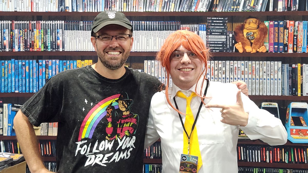 AckleyAttackTV's tweet photo. After over a decade since the last time I met him, I got the chance once again to meet James Rolfe, aka The Angry Video Game Nerd. Can't believe it's been a long time and boy, it feels great to see him again. Still a nice guy and still always the angriest gamer you've ever heard. https://t.co/pZMG4AWBrO
