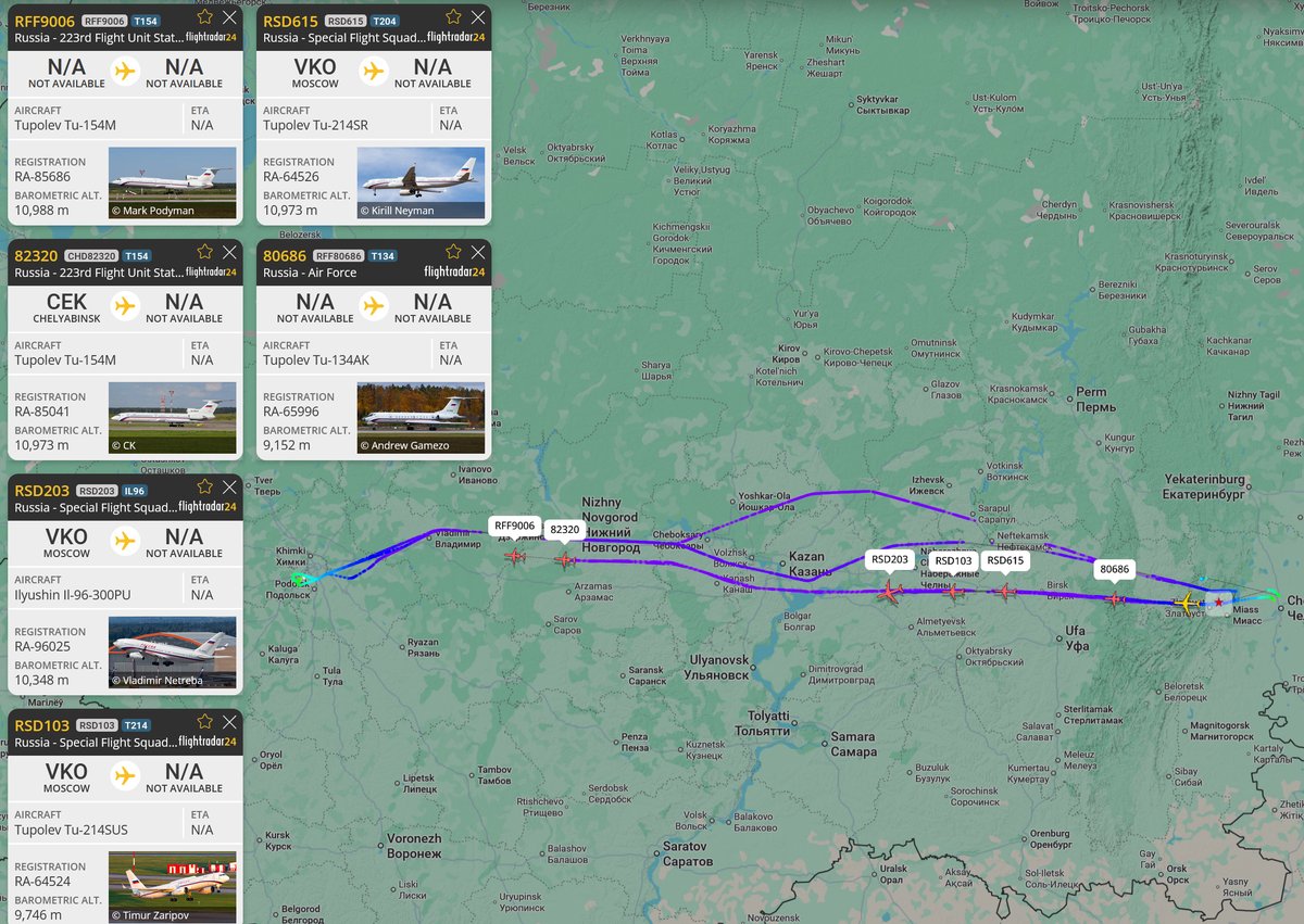 wipljw's tweet photo. 🇷🇺2 x Tupolev Tu-154M
🇷🇺2 x Ilyushin Il-96-300PU
🇷🇺Tupolev Tu-214SUS
🇷🇺Tupolev Tu-214SR
🇷🇺Tupolev Tu-134AK https://t.co/MfVx5g4Jpy