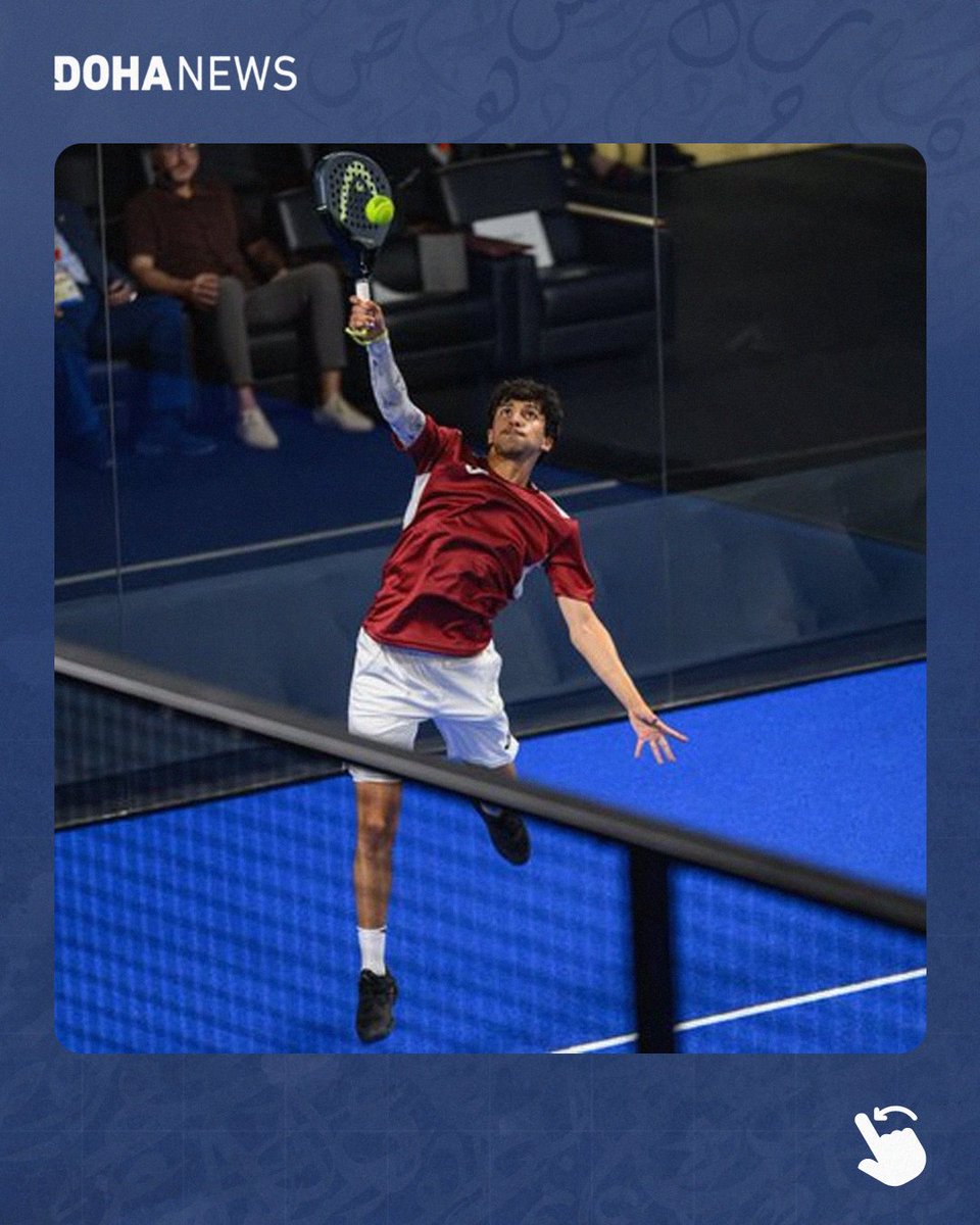 dohanews's tweet photo. #Qatar’s Rashed Nawaf and Mishari Nawaf secured a place in the men’s padel final at the Aichi-#Nagoya 2026 #AsianGames after defeating #Iran’s Hami Joulistan and Aria Roghani 6-4, 6-2 in Friday’s semi-final. The #Qatari pair will face Malaysia’s Christian Didier Chin and Aidan Younes for gold on Saturday.
