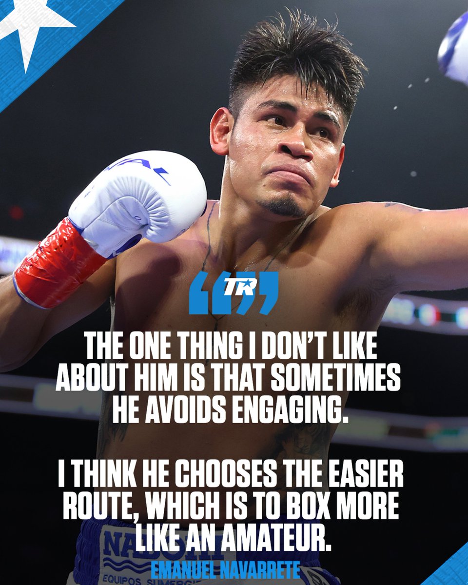 trboxing's tweet photo. El Vaquero on O'Shaquie Foster's style  👀

#NavarreteFoster | OCT 24 | @DAZNBoxing https://t.co/rzbD60E5X1