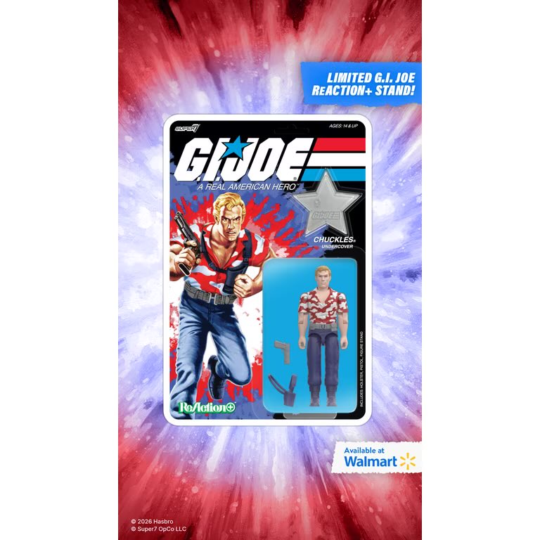 _CIAD_'s tweet photo. More images of Chuckles from G.I. Joe ReAction+ 250th Wave 08b, dropping on October 8th as part of Walmart’s Collector Con. 

Thanks again to @toyhuntersholler for the heads up! #surveillanceport

#gijoe #super7 #walmart https://t.co/5XZAx8hjZj