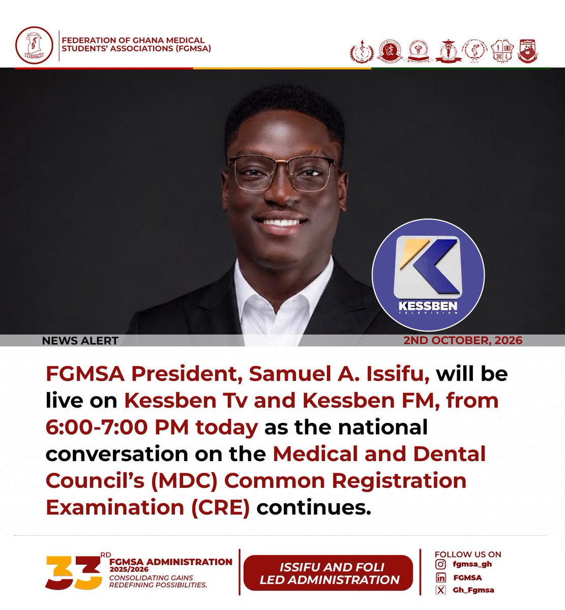 PoetKearls's tweet photo. ποΈ NEXT STOP: KESSBEN TV & FM
The case for rethinking the MDC Common Registration Examination (CRE) goes live now.
Link π:https://t.co/QsiBAKUptM
Join the conversation.
#ReThinkTheCREMDC https://t.co/EWv1RWGpT9