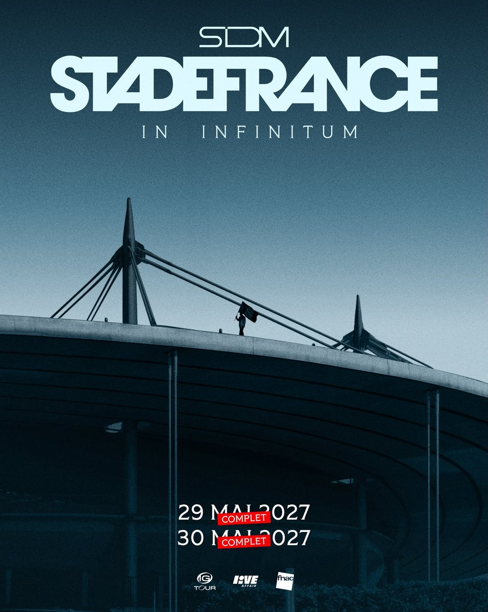 ShadesFrance's tweet photo. 🚨 INCROYABLE 

SDM vient de SOLD-OUT sa SECONDE date au STADE DE FRANCE 🏟️🇫🇷

Vous avez eu vos places ? https://t.co/FCDDIQkct9