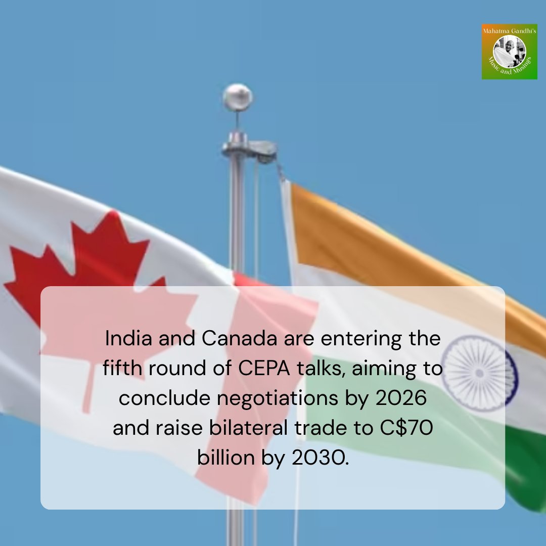 seva_shabari's tweet photo. India-Canada Trade Talks Enter Fifth Round as Both Sides Target C$70 Billion Trade by 2030
Read more at https://t.co/cEMhgR8LDe...
Image source: https://t.co/DUNXF5HYZp...
#IndiaCanada #IndiaCanadaTrade #TradeTalks #IndiaTrade #CanadaTrade #BilateralTrade #GlobalTrade #Trade https://t.co/RKbnUSvpgk