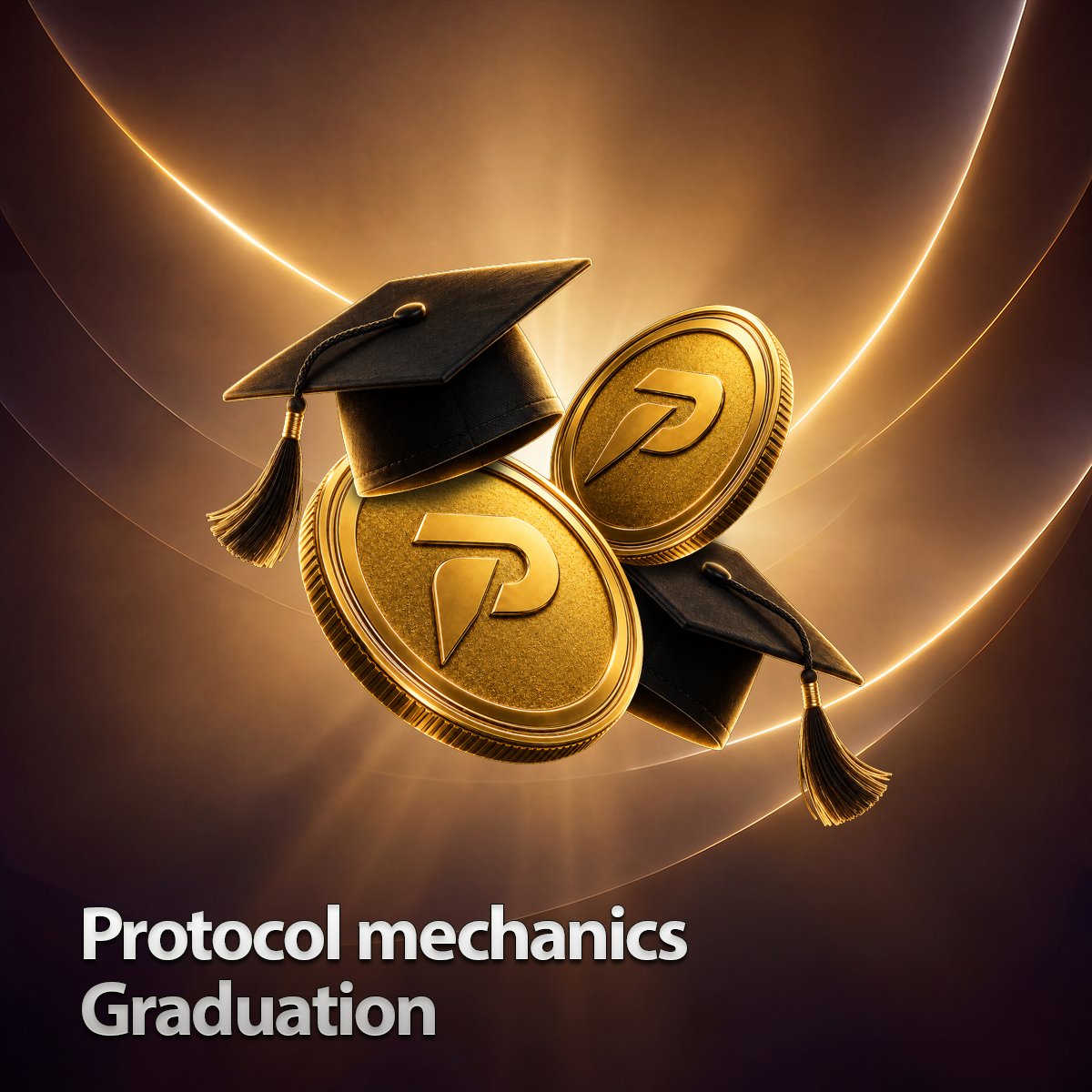 PheraProtocol's tweet photo. Protocol mechanics:  Graduation

The buy that crosses the target triggers graduation inside the same transaction: curve trading closes, the pool is created and initialized at the curve's final price, and the seed positions are minted directly into permanent custody. There is no migration window, no manual step, and no state in which the market exists on neither venue. If any part fails, the entire transaction reverts and the curve keeps trading.