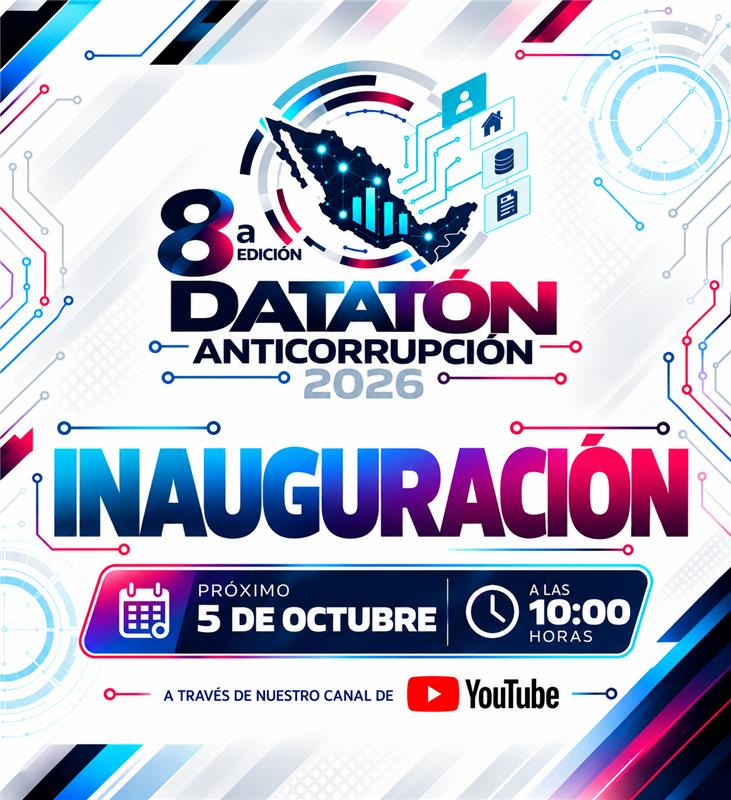SESNAOficial's tweet photo. #TomaNota 📝

¡Gran inauguración del Datatón Anticorrupción 2026! ⌛️

¡Forma tu equipo y participa! 🙌

No te lo pierdas, el próximo 5 de octubre a través de nuestro canal de Youtube.

https://t.co/7pP5RamTov

#SNA  #PDN #DatatónAnticorrupción https://t.co/jZNAsuO7ns