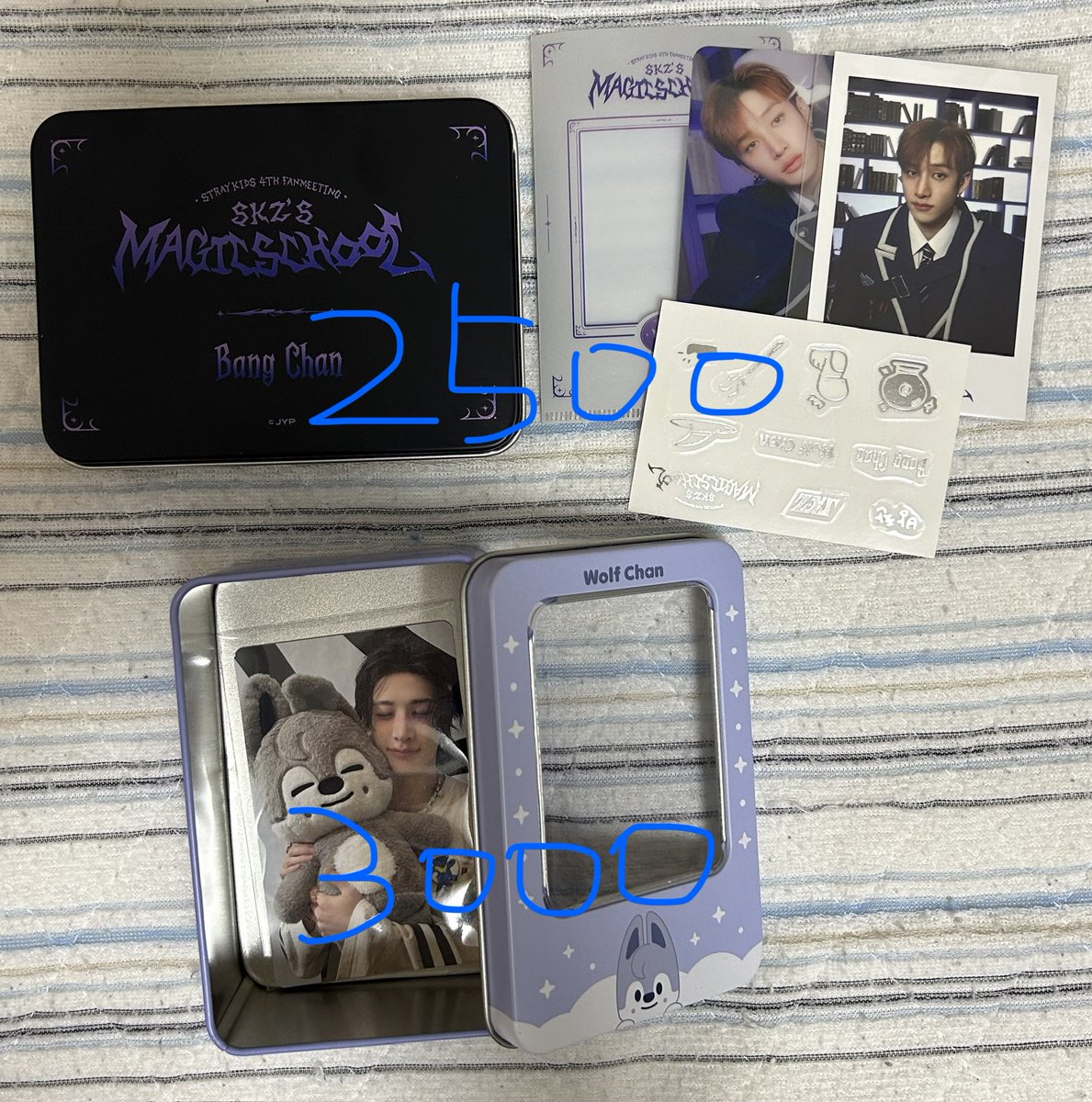 Im5Chana's tweet photo. スキズ Straykids トレカ グッズ お譲り 買取 譲渡

求:記載額+送料

譲:画像1～4

こちらのトレカとグッズをお迎えしていただける方、募集しております🙇‍♀️

全て正規品です

お気軽にお声がけ下さい！

早めに手放したいためお値下げの相談も承ります✨ https://t.co/WO5ILjAMaa