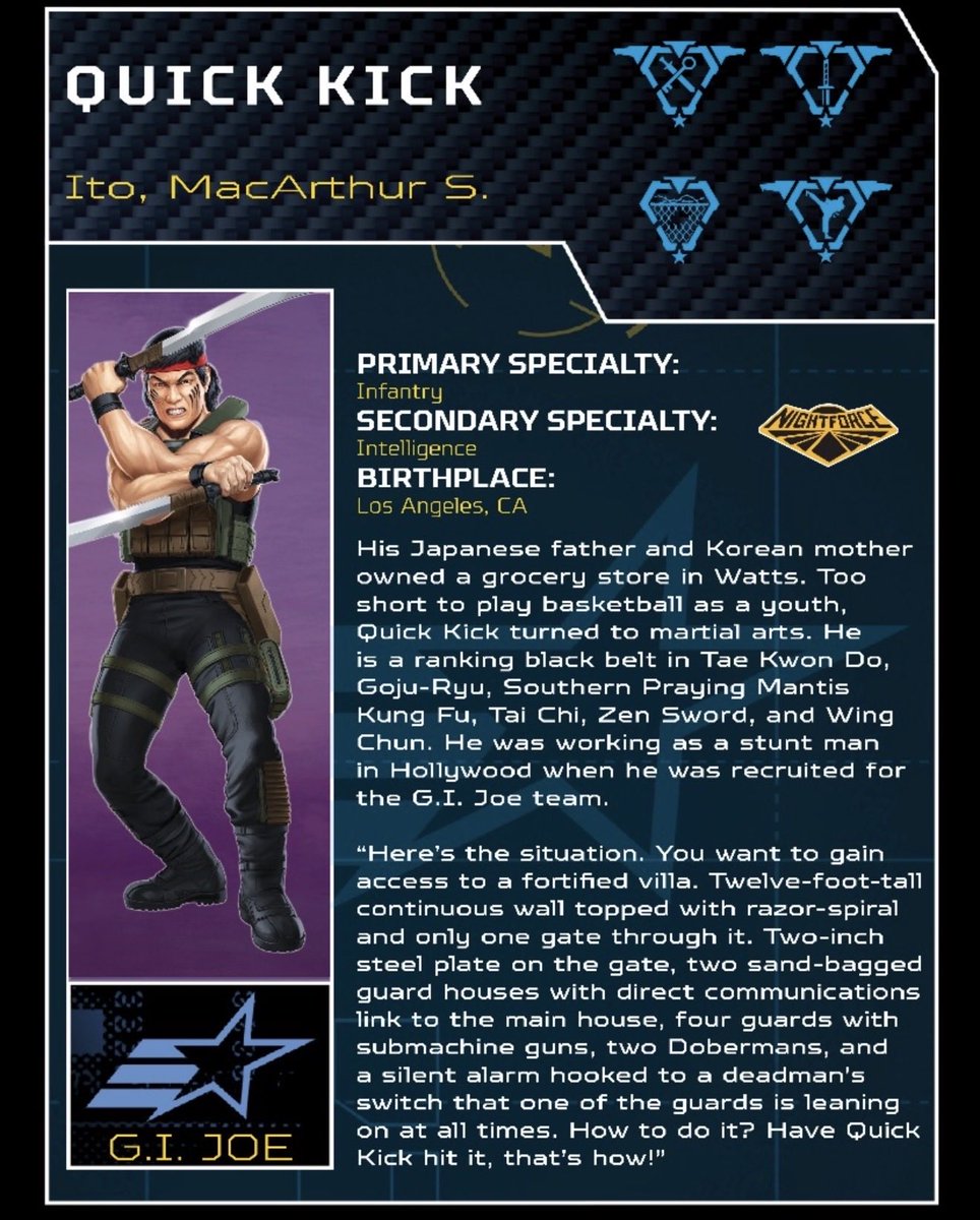 _CIAD_'s tweet photo. Check out file card info for the G.I. Joe Classified Series Night Force Quick Kick and Beach Head, via @gijoe. #surveillanceport

#gijoe #gijoeclassified #gijoeclassifiedseries https://t.co/6amf53xtRa