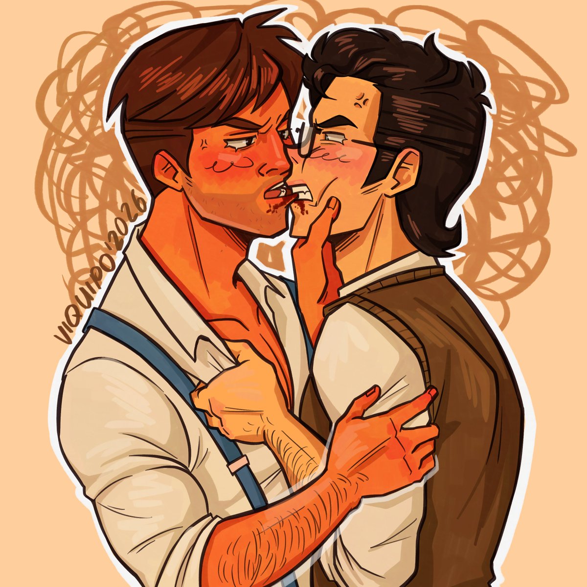 lesbianfujo67's tweet photo. This was my first ever fanart of them back when ep 18 came out does it ever drive you crazy just how fast the samcer yaoi changes? 
#disventurecamp #samcer #dcvtwt https://t.co/M6wbNK6rRe