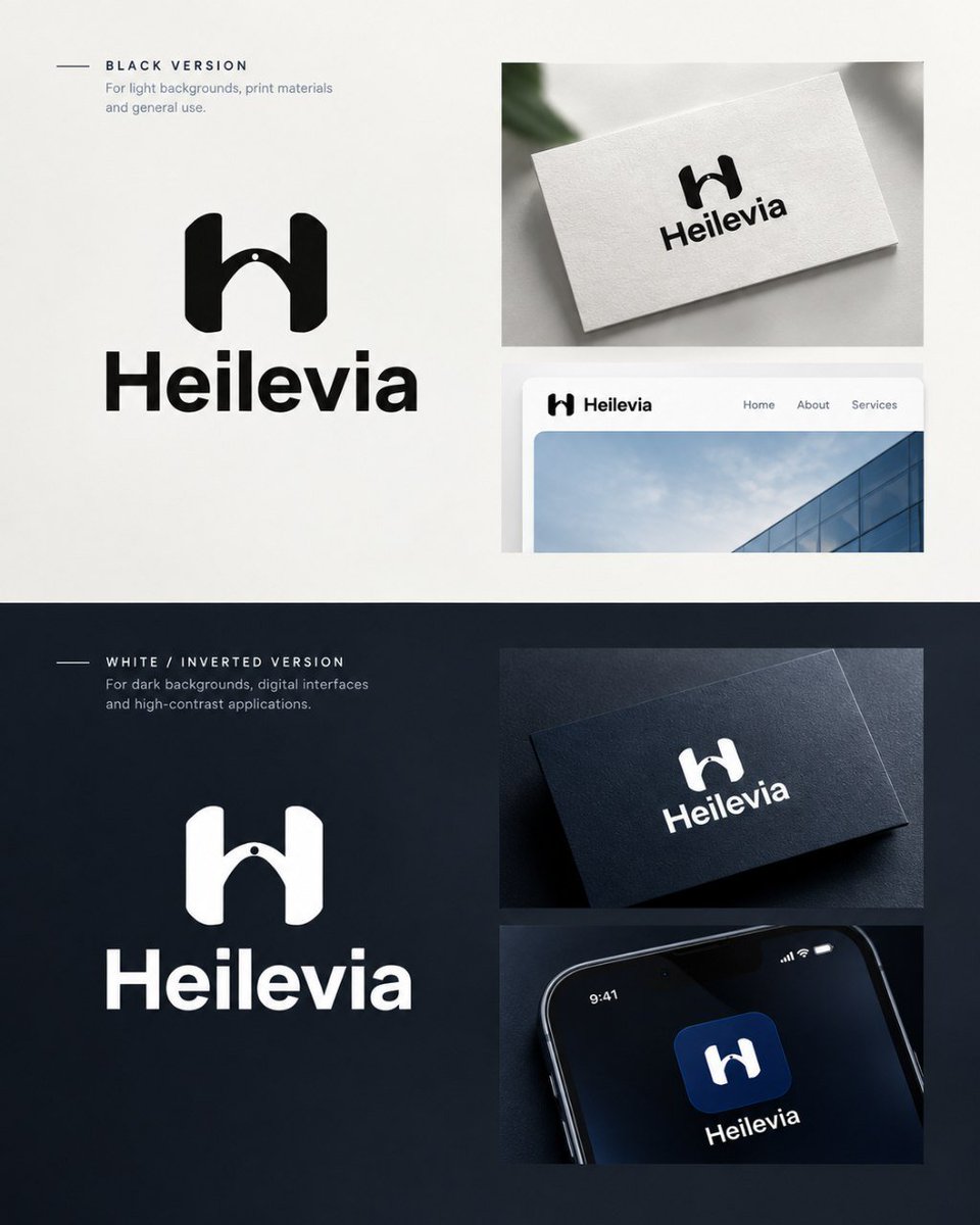 Diamonddigits1's tweet photo. Because at Diamond Digits, design isn't just about making something look good.
It's about giving a business a visual identity with purpose.
Heilevia  Brand Identity by Diamond Digits.

#Diamondoluwaseunibukun #diamonddigits #BrandIdentity #LogoDesign #SmartHome https://t.co/PPMSiiQlu1