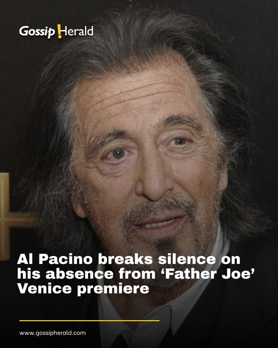 eandrejq's tweet photo. Al Pacino breaks his silence on missing the Venice premiere of “Father Joe. https://t.co/x6Z2miyIa5