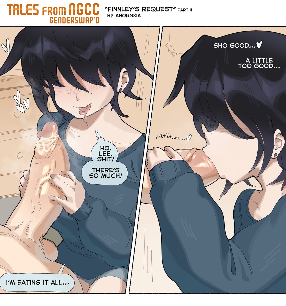 Anor3xiA's tweet photo. Tales From NGCC (Genderswap’d) - Finnley’s Request

(2/4) https://t.co/8maFCJ15E5