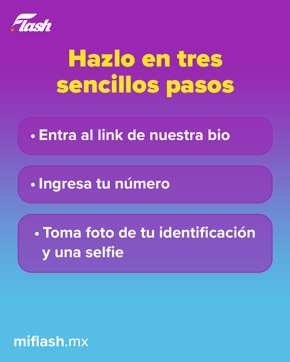 FlashOficialMX's tweet photo. No se te vaya a pasar el registro de tu línea. Si tu número termina en 4, el 15 de octubre es tu fecha límite 📲
No esperes hasta el último día, hazlo ahora. Es rápido y seguro.
Registra tu línea Flash: https://t.co/NVxbMfqANb
#TurboCel #RegistroDeLíneas https://t.co/MBBHjrKWMb