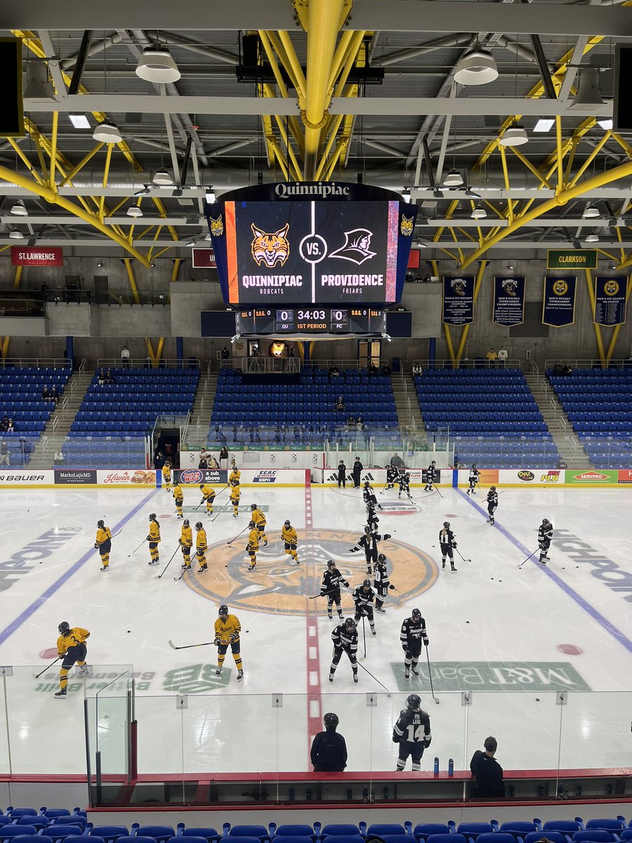 FreddieMartin_'s tweet photo. 215 days later, @QU_WIH returns to the ice at M&amp;T Bank Arena for their home opener against @PCWHockey.

Puck drop is at 3 p.m. Stay tuned to this thread for updates throughout the game.

@Q30Sports | #NCAAHockey https://t.co/jVYsd6SPVs