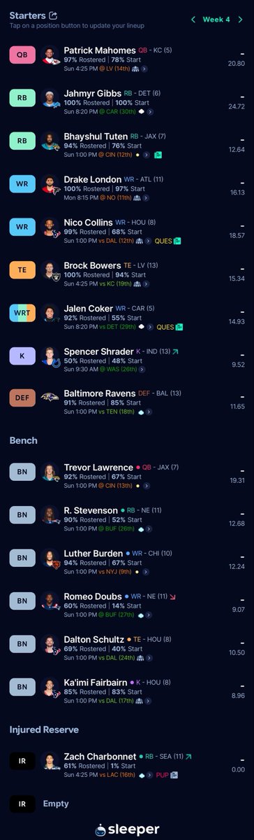 karson_w13's tweet photo. @AntLocren @IdiotLeaguemate @Carsobi @LoganCamden0 Man I would work you over in a 12 man redraft this week https://t.co/Y14KA6RQfX