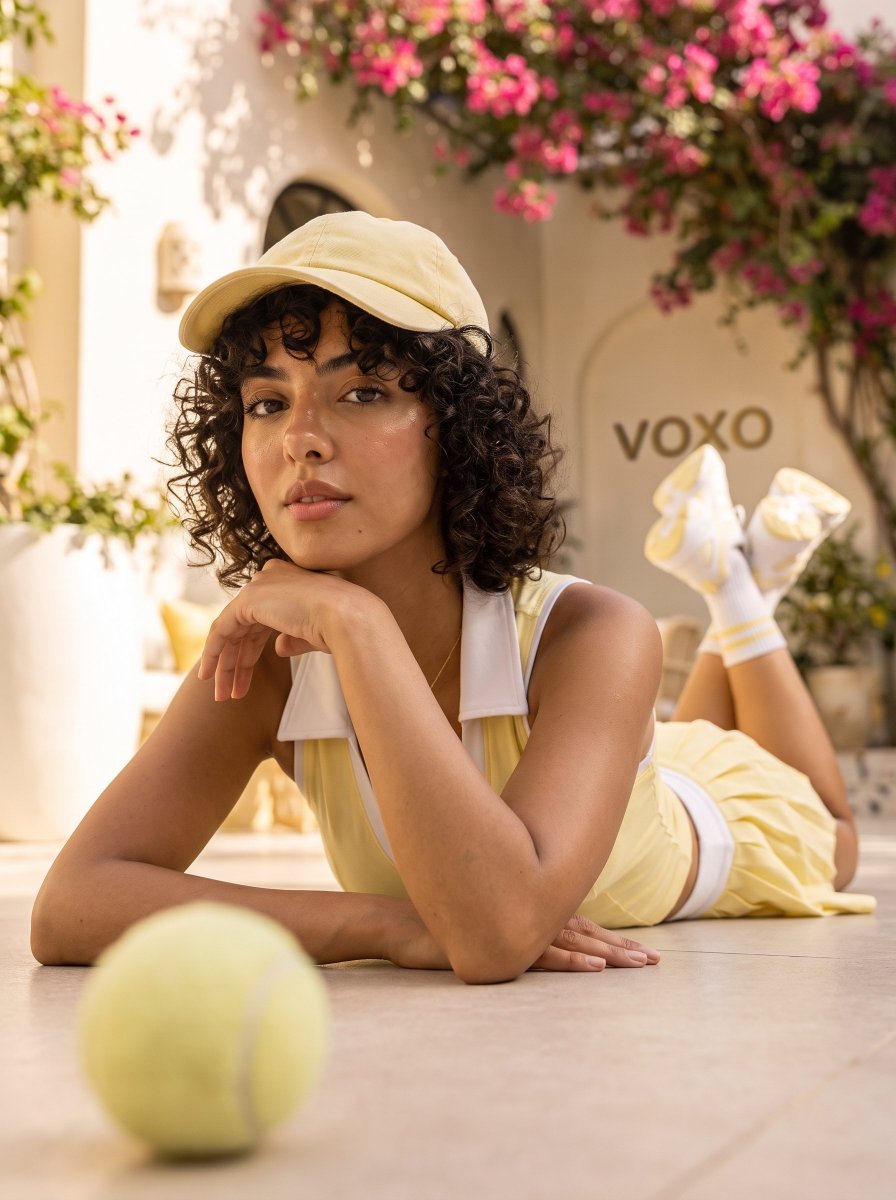 voxo_eg's tweet photo. TENNISWEAR, BUT MAKE IT AI. 🎾✨

تنس بطابع مختلف — AI fashion campaign من VOXO، حيث الـoutfit والـcreative direction يتحولوا لحملة صيفية كاملة. 💛🎾

#voxo_studio_ai https://t.co/XKKzRf8oOf