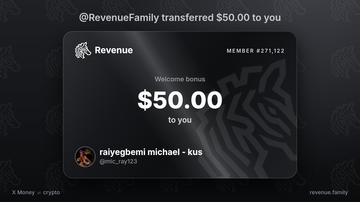mic_ray123's tweet photo. Nice one. $50.00 from @RevenueFamily https://t.co/H3SQPSShv6
